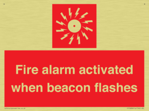 Fire alarm activated when beacon flashes
